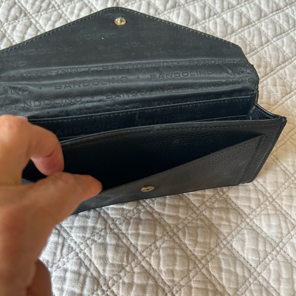 Bandolino Black Wallet with Gold Button - Picture 6 of 13